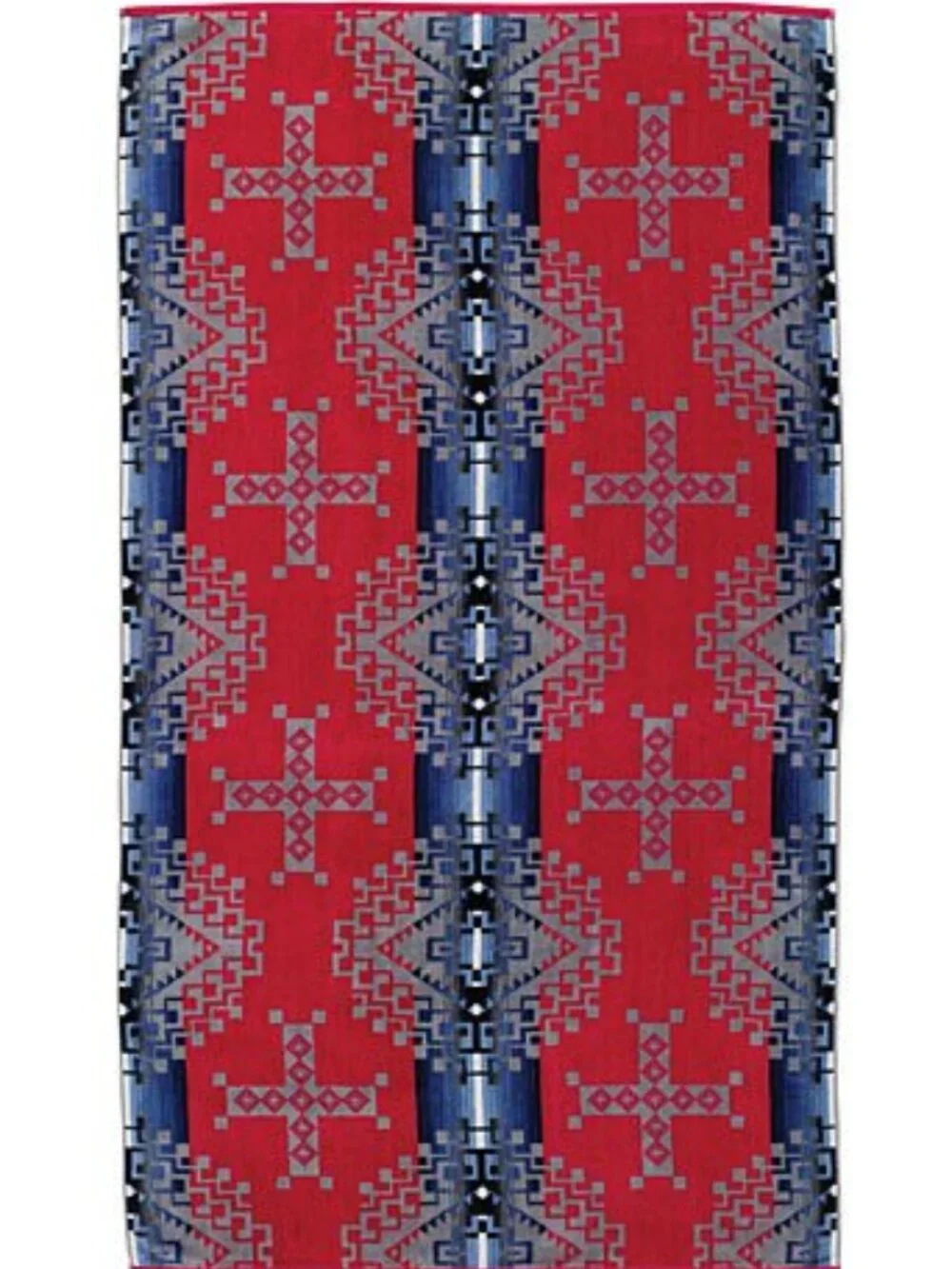 Pendleton Rare Jacquard Ruby River Red Beach Spa Towel 40”x70” NWT